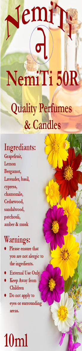 NemiTi 50R Fine Fragrance Roll on Perfume 10 ml - Inspired by Chanel Bleu